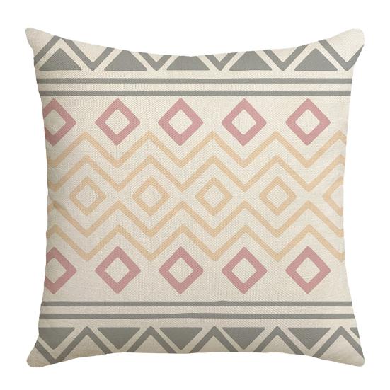 Nordic Style Pillowcase, Soft Breathable Geometric Pattern Cushion Cover, Durable Home Accent, for Sofa Bedroom Bohemian Decor