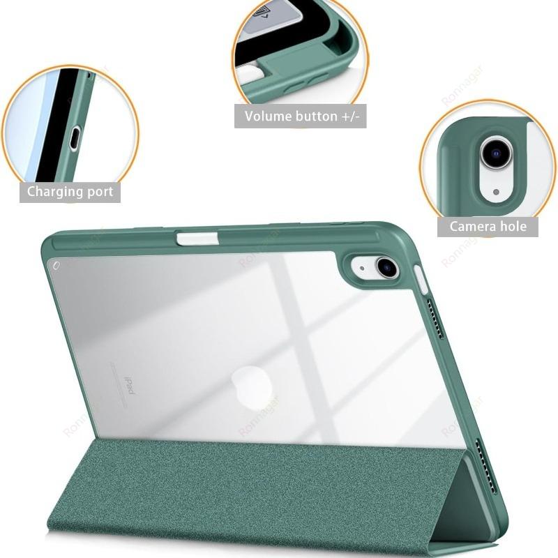 With Pencil Holder Case For iPad (A16) (A19) 11th 12th Gen Air11 13 11 Pro11 12.9 13 Air 3 4 5 10.9 7 8 9th 10.2