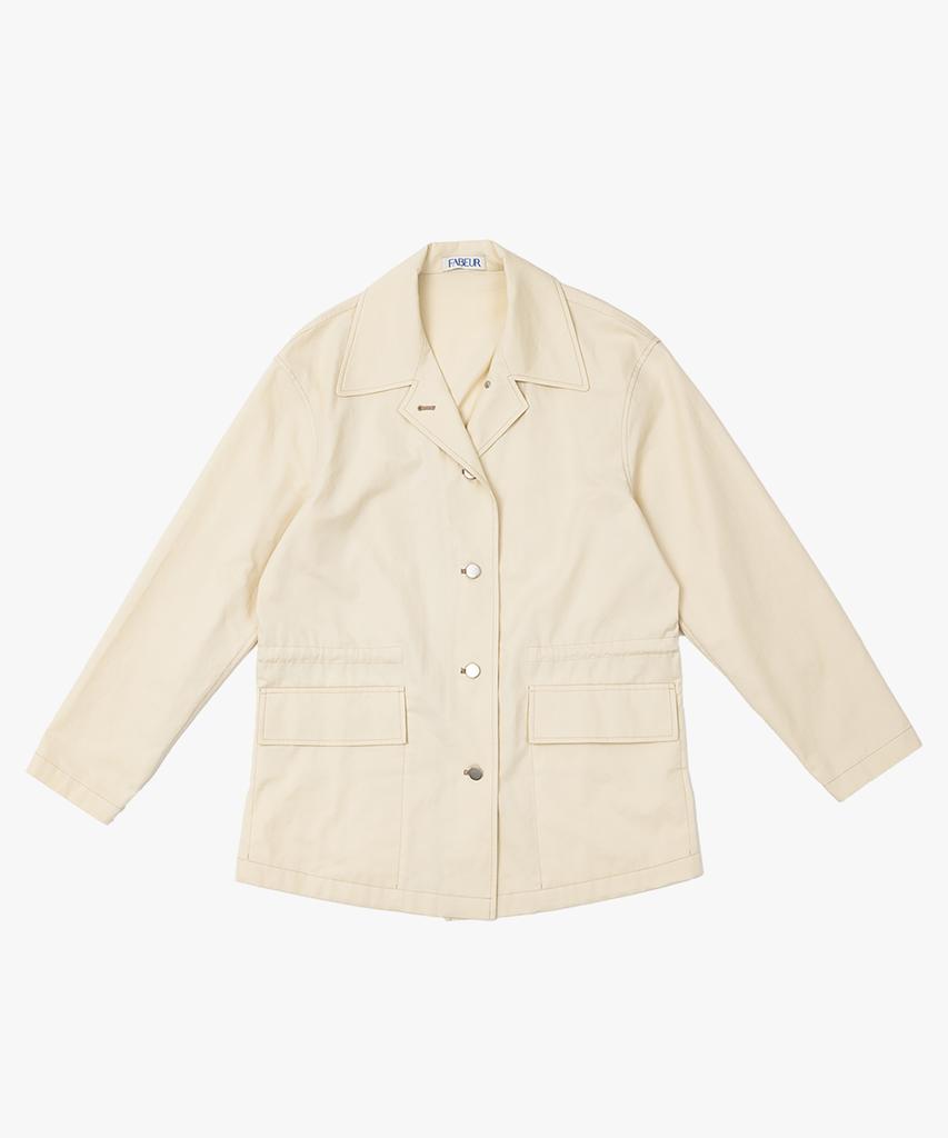 Fabeur Cotton Work Jacket (Cream)