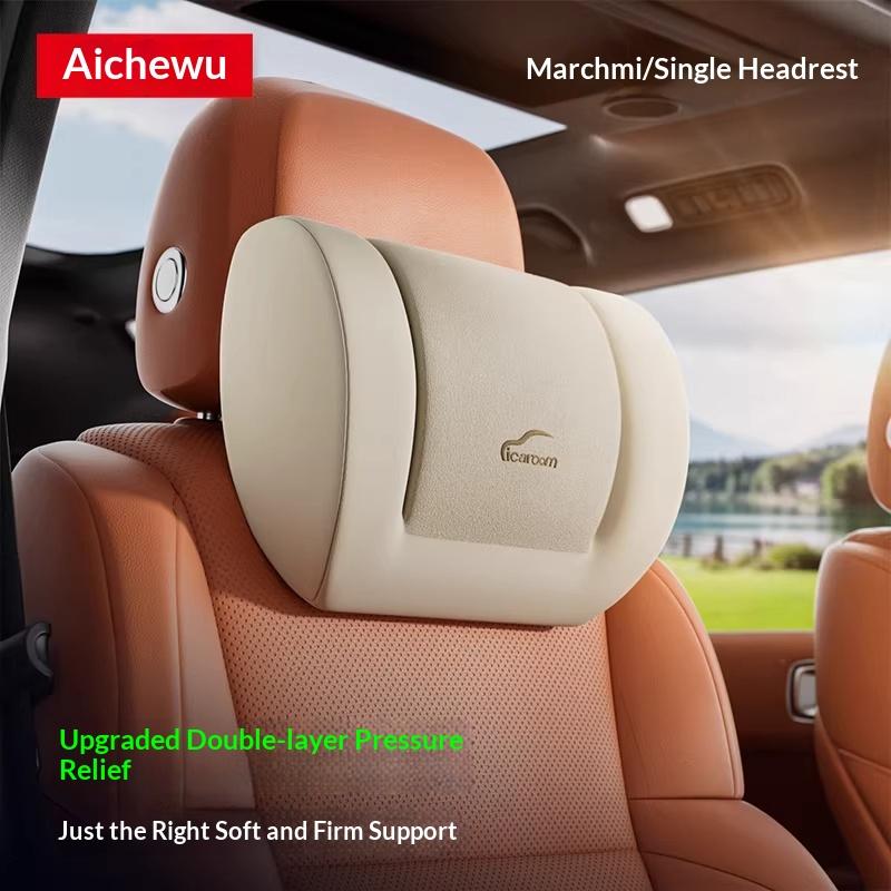 Space Cotton Car Driving Pillow Set Ergonomic Neck Waist Support Cushion Comfortable Headrest for Vehicle Seat