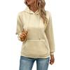 Modischer und lässiger Herbst-Hoodie für Damen mit langen Ärmeln und einfarbigem Design