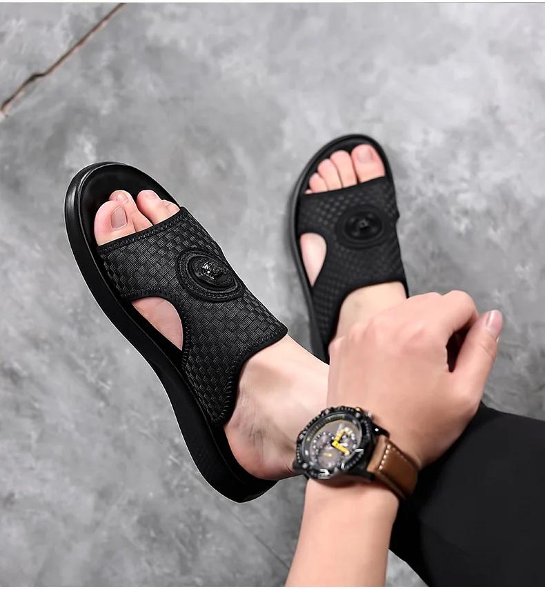 New Men Shoes Summer Slippers Casual Slides Comfortable Street Cool Beach Shoes Trend Sandals