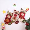 Santa Claus Snowman Elk Large Christmas Stockings Large Capacity Candy Gift Bags  New Year Decor