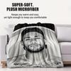 Black White Sports Portrait Print Blanket Flannel Blanket Throw Blanket Warm Blanket Gift Blanket Minimalist Fan Bed Wrap