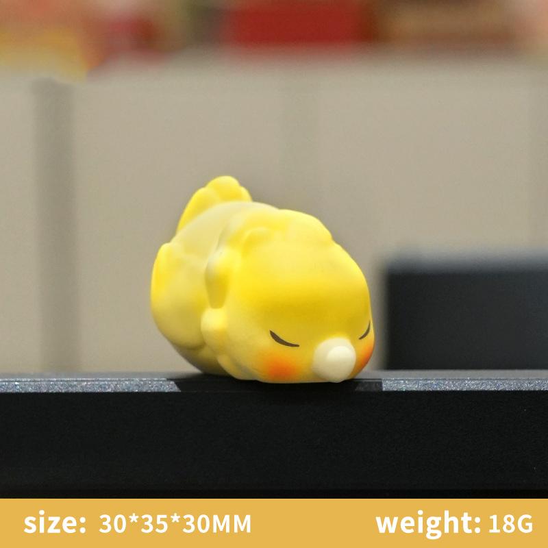 Adorable Mini Yellow Chick Figurines Cartoon Kawaii Decor Ornament for Office Desk Teen Bedroom Birthday Gift