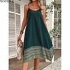 MODIQUE 2025 Summer New Women's Elegant Sexy Backless Patchwork Irregular Hem Sleeveless Slip Long Dress Ladies Casual A-Line O-Neck Dress