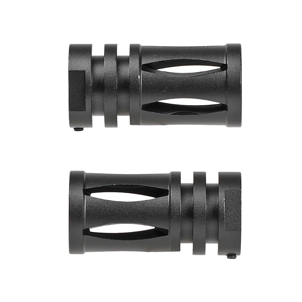 Ryohin Buhin 14mm Reverse Thread Compatible M16A1 Birdcage Flash Hider Replica, 6 Ports, Aluminum Alloy, Black