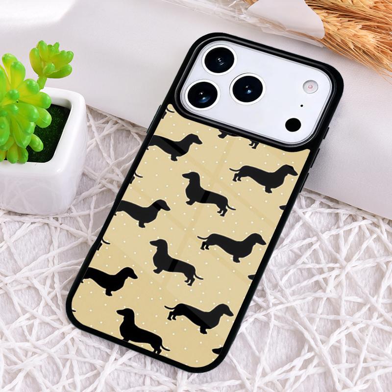 

Dachshund And Flower Phone Case for iPhone 17 Air 16 15 11 12 14 13 Pro Max Shockproof Cover iPhone 12 Pro Max