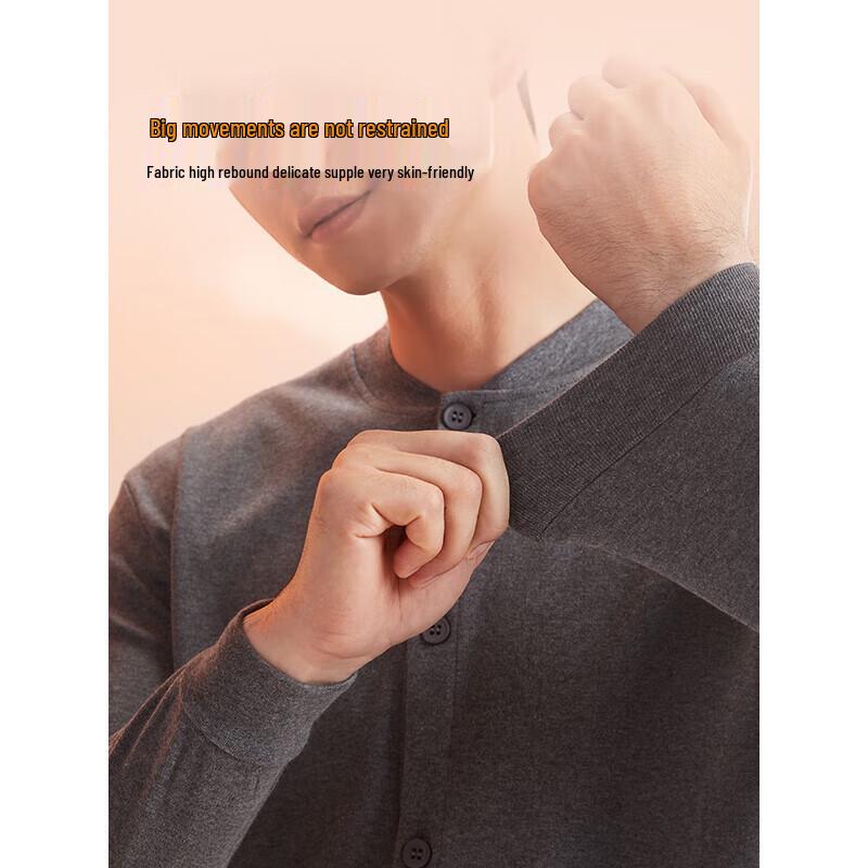 Hengyuanxiang Herren 10A Antibakterielles Thermounterwäsche-Set