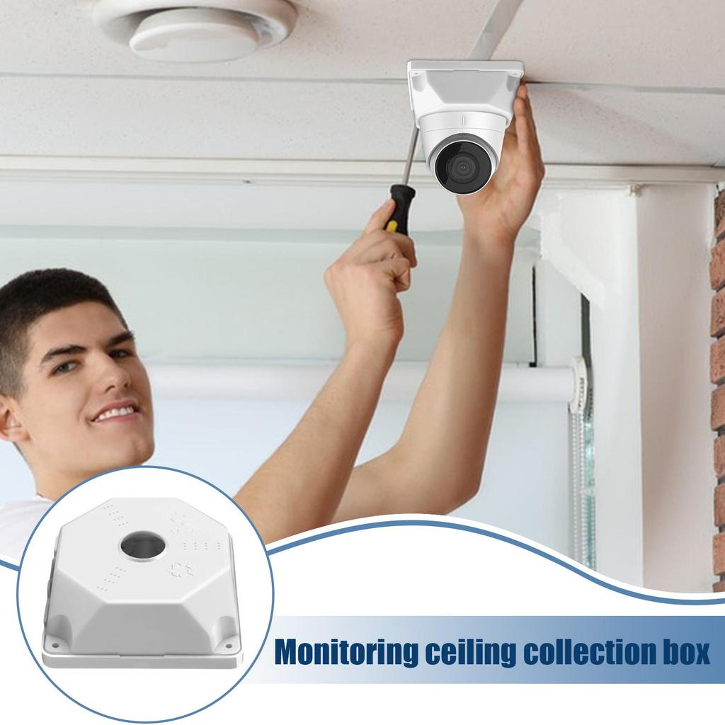 Security Camera Junction Box 3.5Inch Indoor Square Cameras Junction Base Box Removable Enclosure for Campus Parking Lot