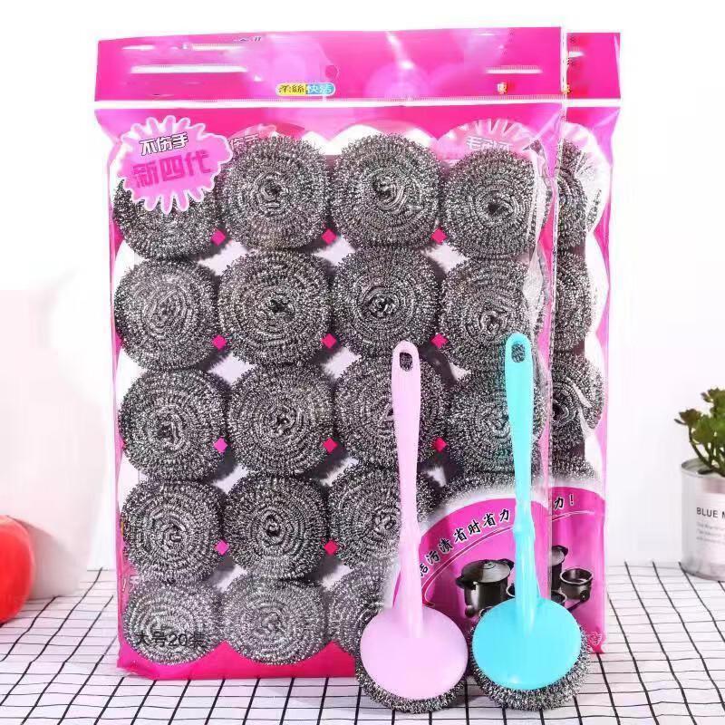 Extra Large Stainless Steel Scourer Balls, 40-Pack