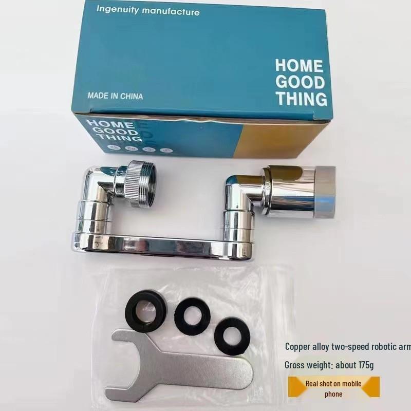 Universal Kitchen Faucet Extension Arm with Anti-Splash Aerator for Multifunctional Use