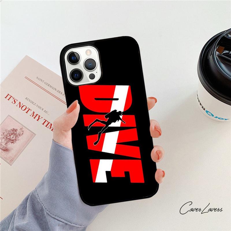 Scuba Diver Diving Phone Case For iPhone 17 Air 14 15 16 13 12 Max Cover For Apple iPhone 17 Air 11 Pro Max Plus Coque
