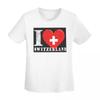 I Love Switzerland Swiss Flag TShirt Women Short Sleeve T Shirts ONeck Streetwear Cotton Summer Tees Streetwear