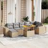 VidaXL Garden Lounge Set with Cushions 8 Pcs, Patio Sofas, Patio Furniture Set, Outdoor Furniture, Beige 3275936