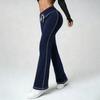 Women's Flared Casual Drawstring Elastic Waist Pants Comfortable Flared Yoga Loose Trousers