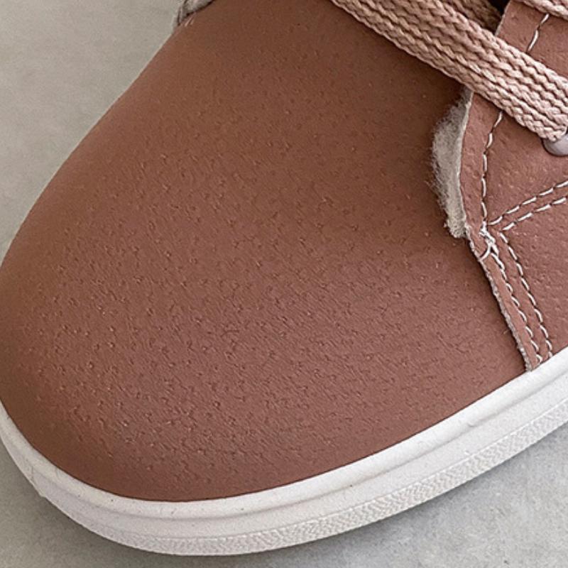 Winter Baumwollschuhe für Damen, Fleece Sportliche Ballerinas, Schneestiefel im koreanischen Stil, Warme Studenten Schnür-Freizeitschuhe