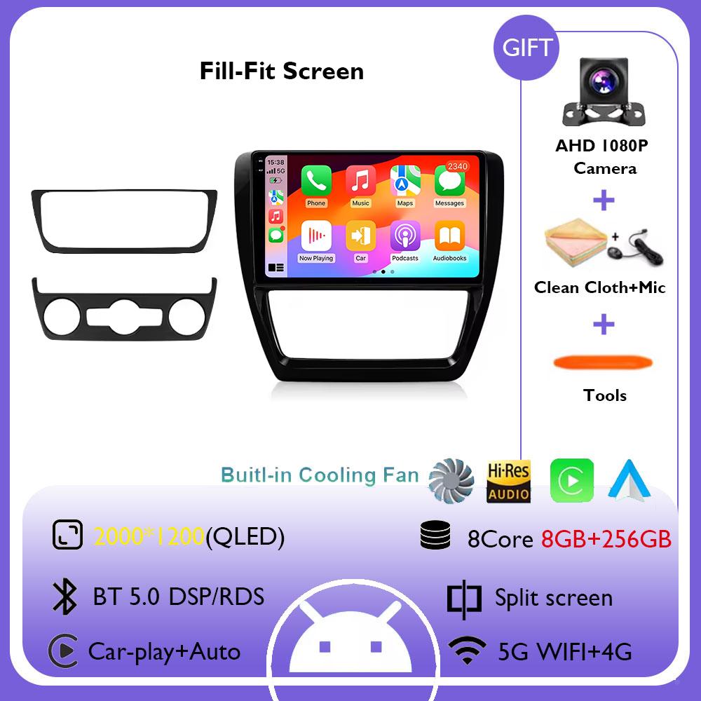 10inch Car Radio For Volkswagen VW Jetta 6 MK6 2011 - 2018 Wireless Carplay Android Auto Multimedia Player Car Stereo Navigation