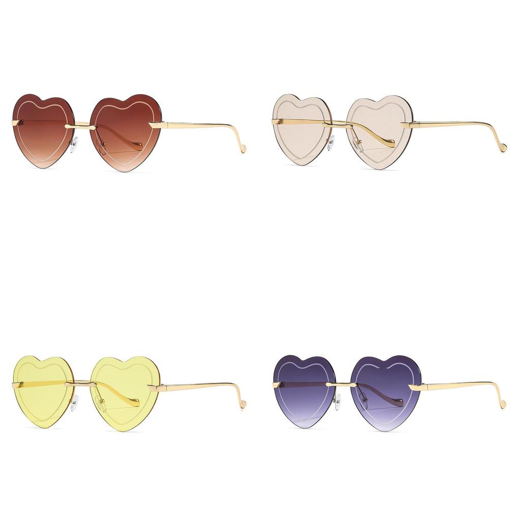 Womens Heart Shaped Sunglasses Uv400 Polarized Outdoor Fashion Accessory For Summer