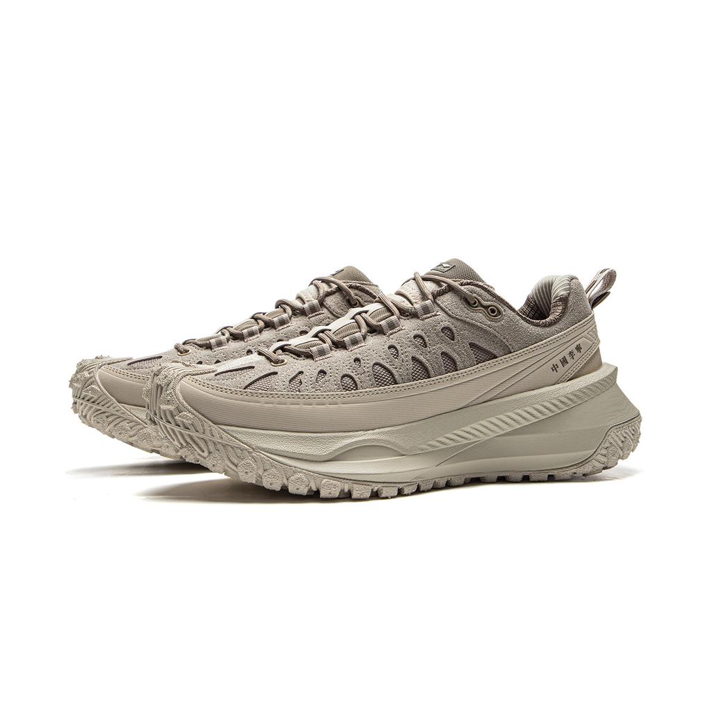 Li Ning Youxia CRC MEDM Trendy Sports Low-Top Casual Shoes Unisex Sneaker Khaki AZGV031-5