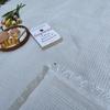 Comfortable Waffle Weave Tablecloth With Tassel Knitting Camping Tablecloth  Spring Tour