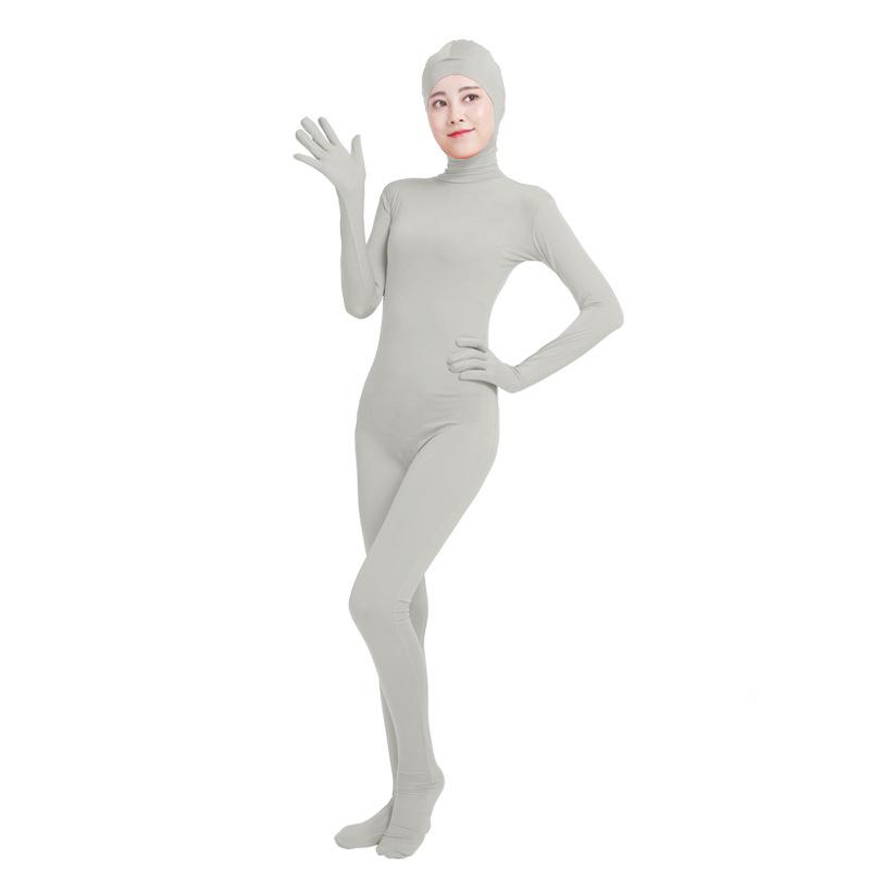 Mono de lycra de cuerpo entero con cara abierta para cosplay de actuación en escenario de anime