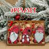 Christmas Dog Paw Double Layer Wooden Pendant Navidad Natal Noel Tree Pendant Merry Christmas Decor For Home 2025 New Year 2025