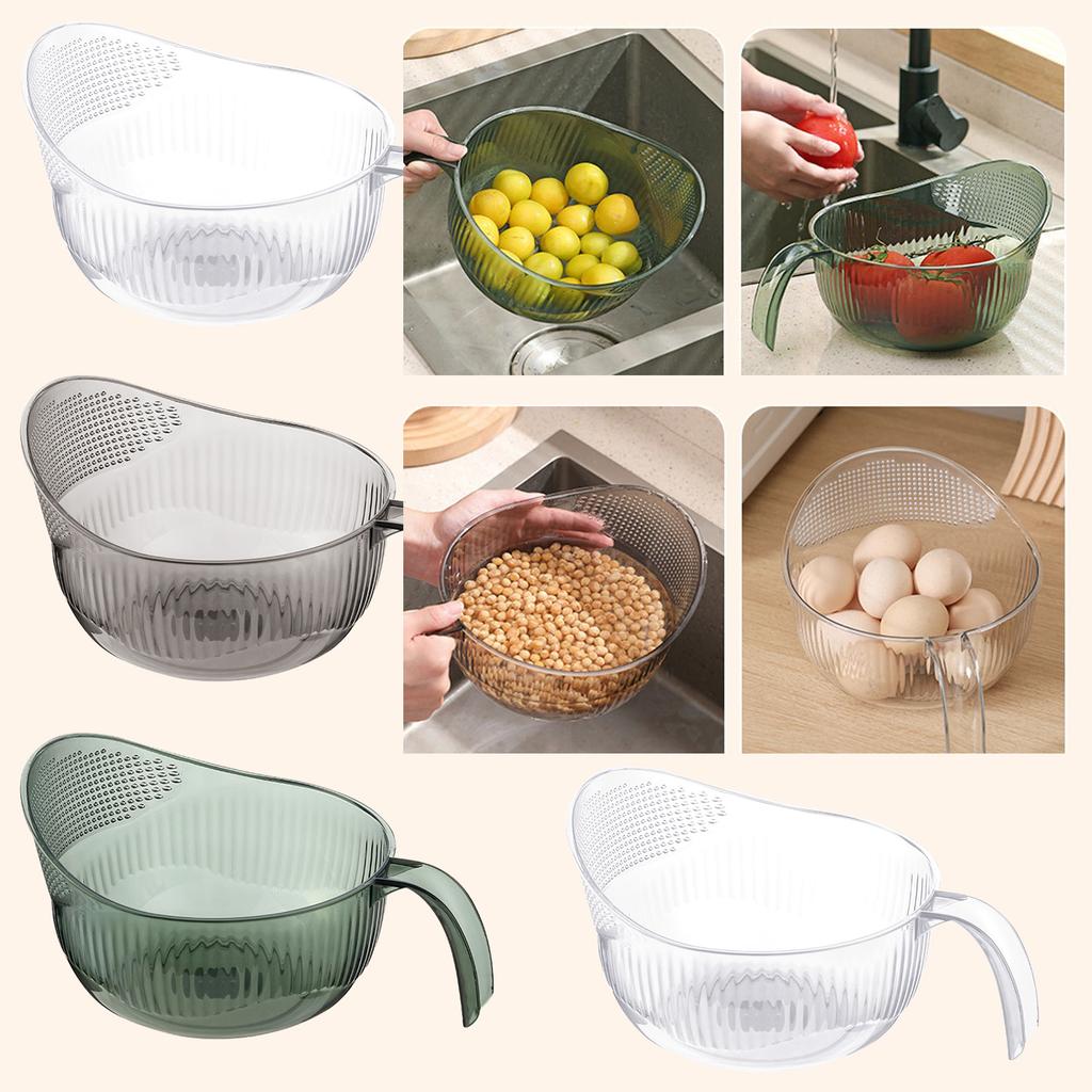 Innovative Sink Basket Easy To Clean Rice Washing Bowl PET Material Suitable for Home Cooks and Health Enthusiasts