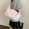 Nylon Shoulder Bag Women's Solid Color Large Capacity Crossbody Bag