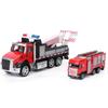 1/42 2 ks tlakově lité záchranné vozidlo Hasičské auto se stahovacím světlem pro děti s hudebním modelem