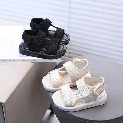 Chaussures de Plage pour Enfants Mesh Respirant Couleur Unie Polyvalent Sandales Garçons Filles Antidérapantes Douces 2025 Été Nouvelles Chaussures Décontractées pour Enfants
