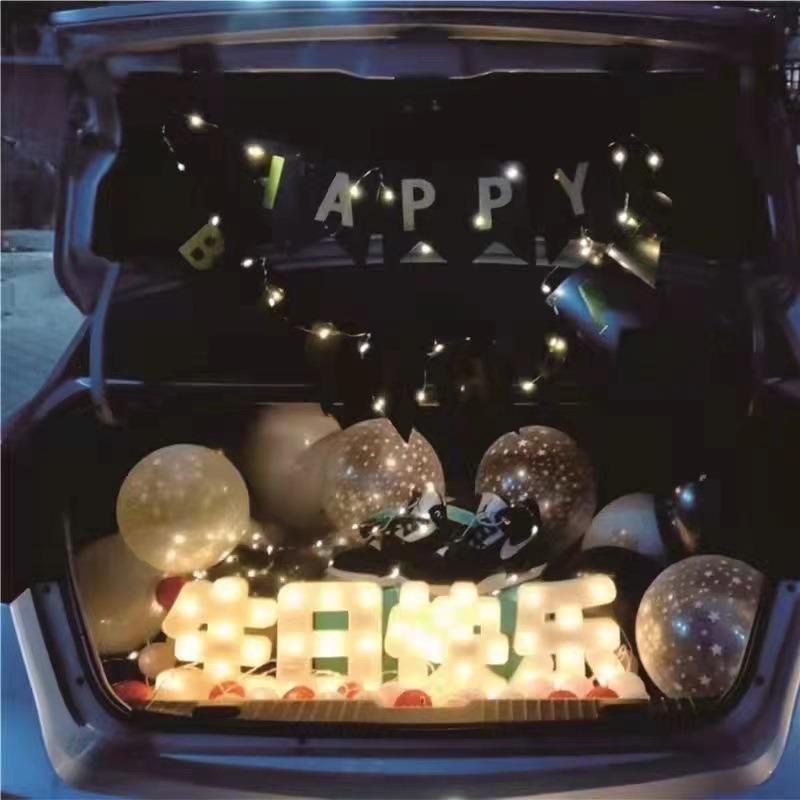 1SET Copper Wire Star Light Ambient Light Stall Night Market Decoration Room Birthday Arrangement Led Small Lantern Flashing Light String