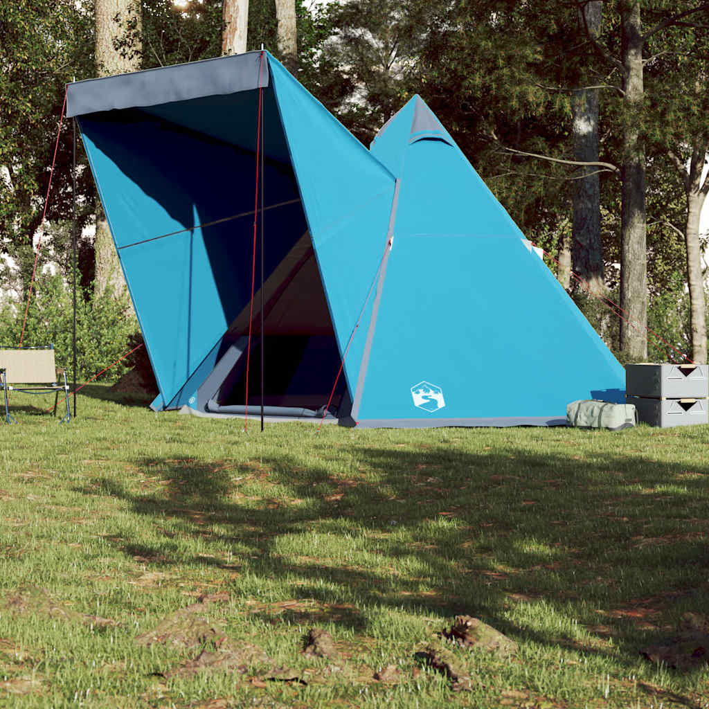 Tipi Family Tent for 6 Persons Blue Waterproof