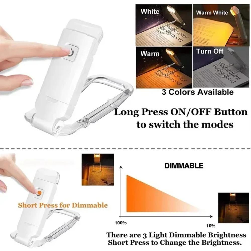 Eye Protection Reading Light LED Clip Desk Light Mini Clip on Book Light  Bookmark Read Accessories