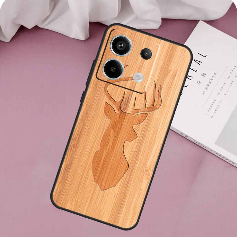 Wolf Bike Butterfly Wood Case For Xiaomi Redmi Note 12 11 9 10 13 Pro Plus 12S 11S 10S 9S Redmi 13C 9C 10C 12C Cover
