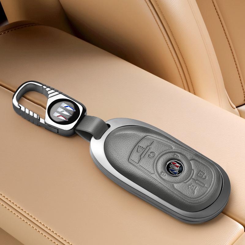 Compatible Key Case for Buick Encore, Envision, Regal, Envision GX/Flag Models, Shell Buckle Design.