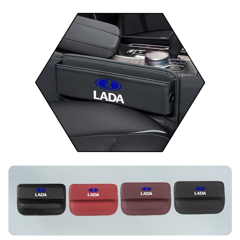Auto PU-Leder Sitzspalt Aufbewahrungsbox Konsolen-Seitenfach Für Lada Vesta Niva Samara Kalina Largus Priora Xray Granta