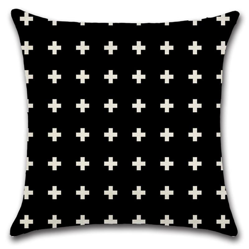 European and American Style Modern Minimalist Geometric Figure Linen Pillowcase Office Sofa Nap Cushion Pillowcase