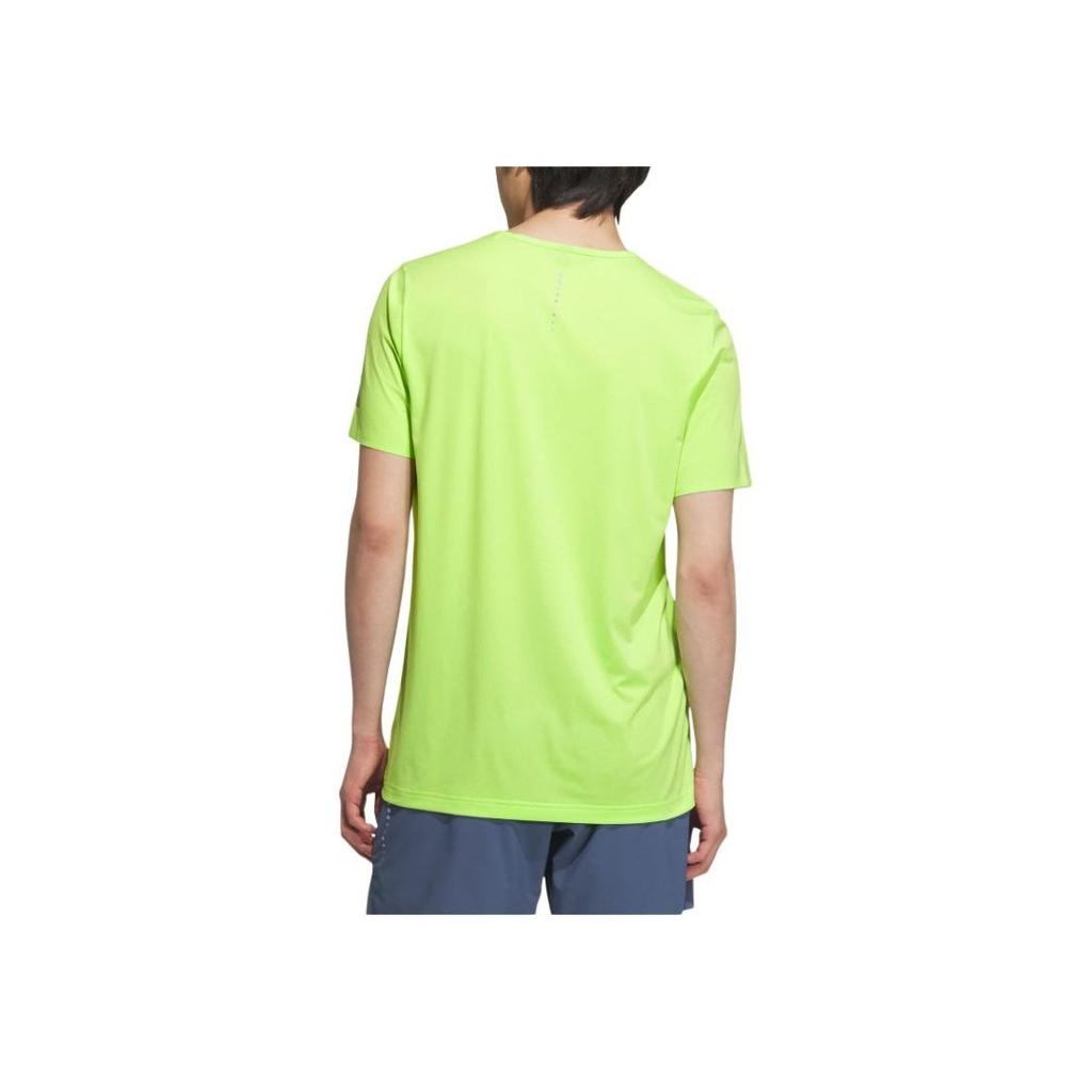 Adidas Climacool Ess Round Neck Quick-Dry Cool Running Sports Short Sleeve T-Shirt Men Tops Bright-Lemon-Yellow Dark-Silver-Gray JY7012