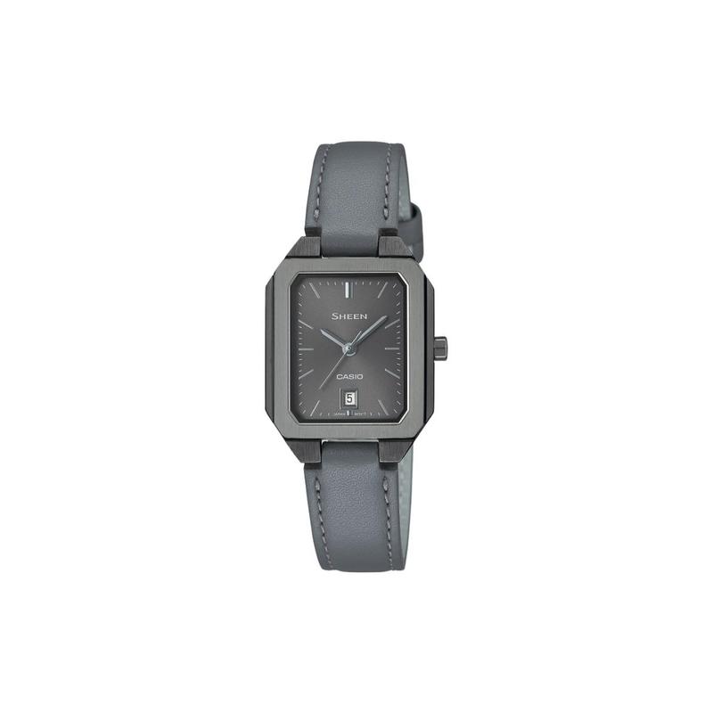 

Casio 50 meters waterproof, quartz movement, leather strap, Japanese and Korean watch, women s watch, gray dial SHE-4555BL-8AUPRC