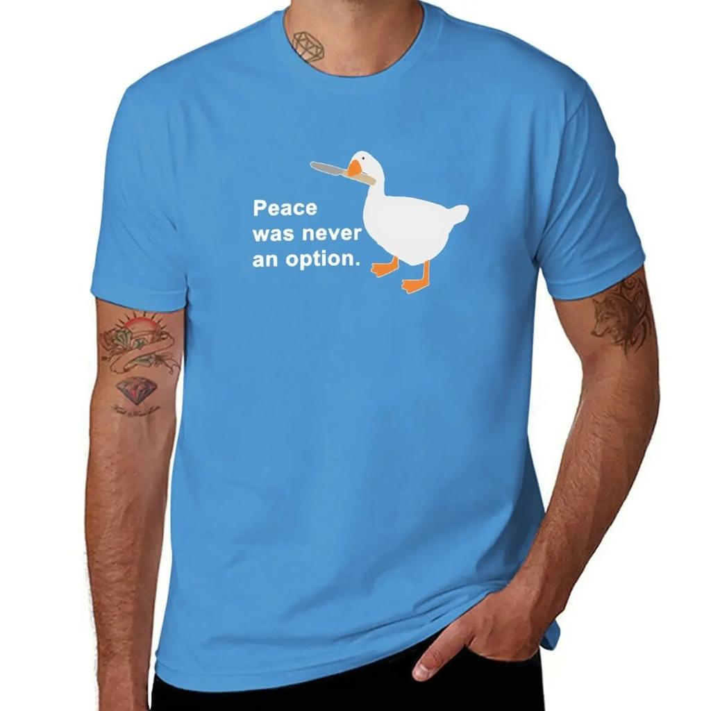 Peace Was Never An Option Goose T-Shirt Aesthetic clothing boys whites big and tall t shirts for men