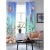 Ocean Jellyfish Seahorse Coral Watercolor Window Curtains for Living Room Bedroom Curtain Modern Kitchen Blinds Drapes Curtains