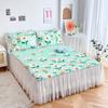 Decorative Lace Ruffled Bed Skirt Non-slip Mattress Cover Princess Printed Bed Skirt Bedsheet Bed Cover Home Bedspread Bed Skirt