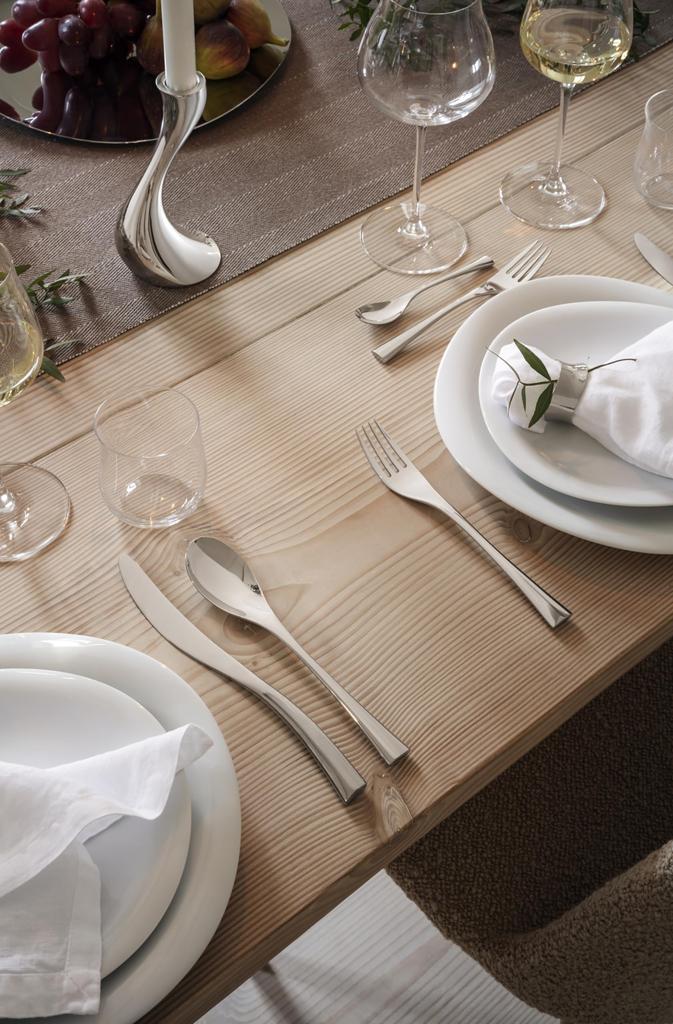 Georg Jensen Cobra Cutlery Set, 4-Piece Set, Gift Box, Silver, Dishwasher Safe, 10020259