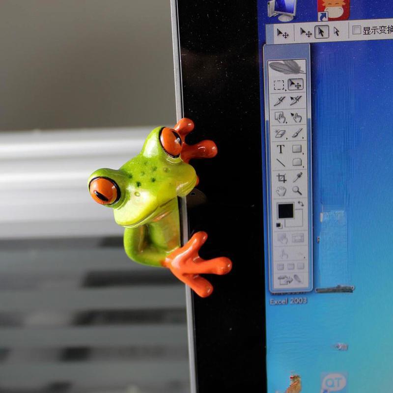 Frog Funny Car Office Desk Computer Decor Ornaments Miniatures Decorations Bonsai Garden Decor Xmas Gifts
