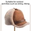 Men Women Sheepskin Wool Hat Cold Weather Hiking Hat Warm Cycling Skiing Hat