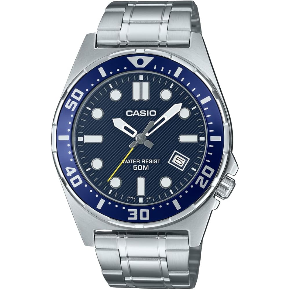 Casio MTD-135D-2AVDF Silver Men s Watch Stainless Steel Water Resistant Quartz