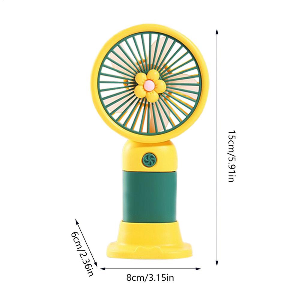 Handheld Fan Personal Fan Handheld USB Electric Battery Operated Silent Personal Cooling Device For Men Women Travel Indoor зелёный