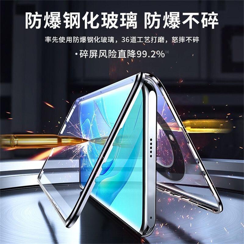 360 Full Case For Xiaomi POCO F8 Ultra F8 Pro 5G Double Sided Magnetic Adsorption Metal Capa Tempering Glass Protect Cover