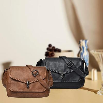 Vintage Style Soft PU Leather Single Strap Shoulder Bag Crossbody Bags